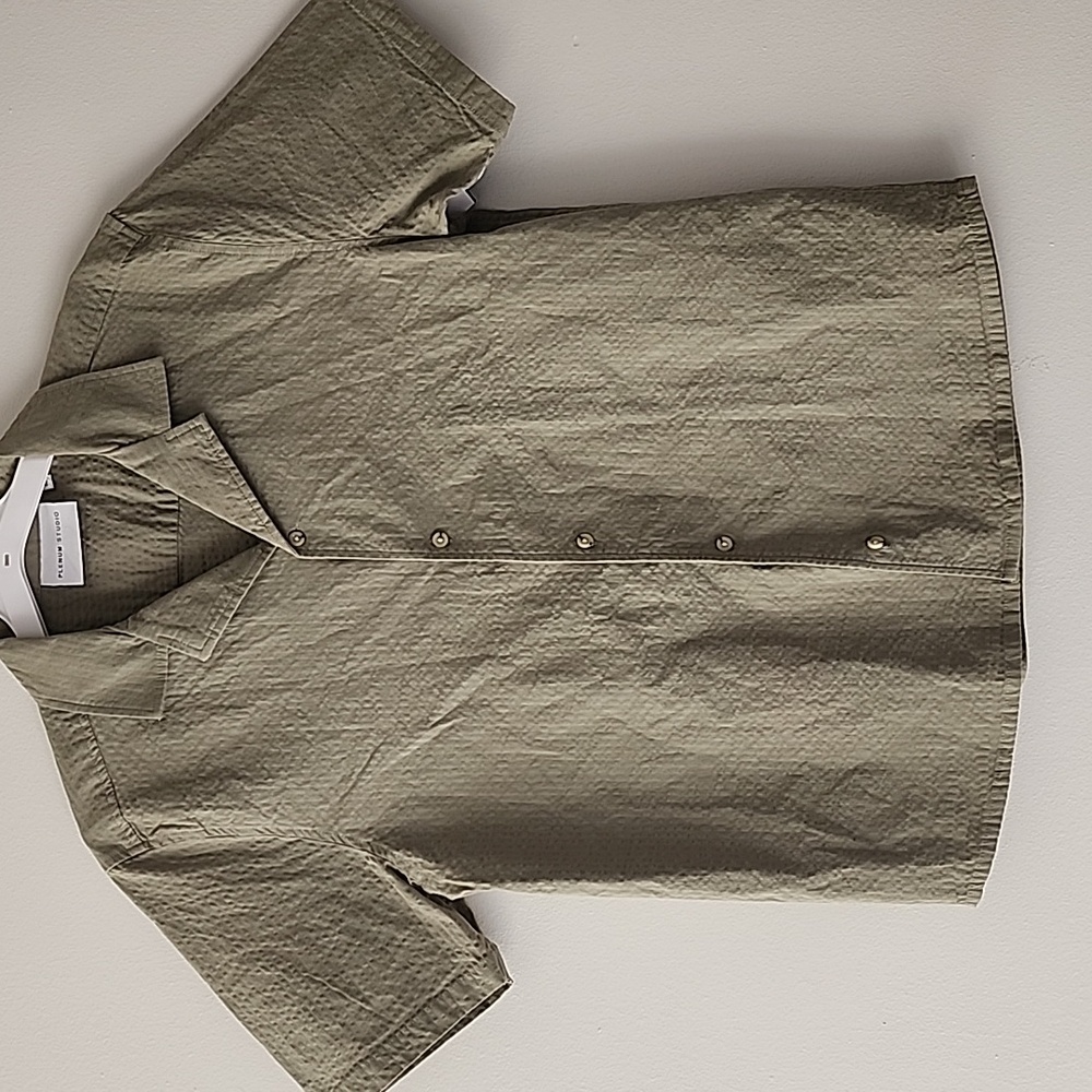 Classic Olive Men's Button-Down Shirt